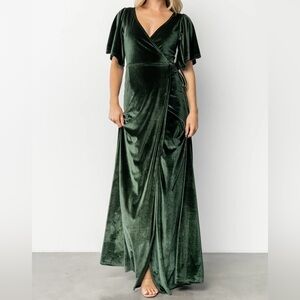 Velvet wrap dress
